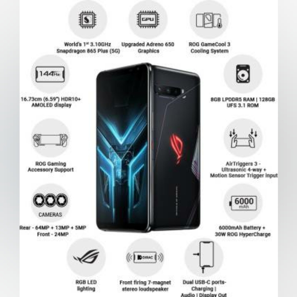 Asus ROG phone 3 - 128GB/8GB Unlocked - Picture 4 of 9